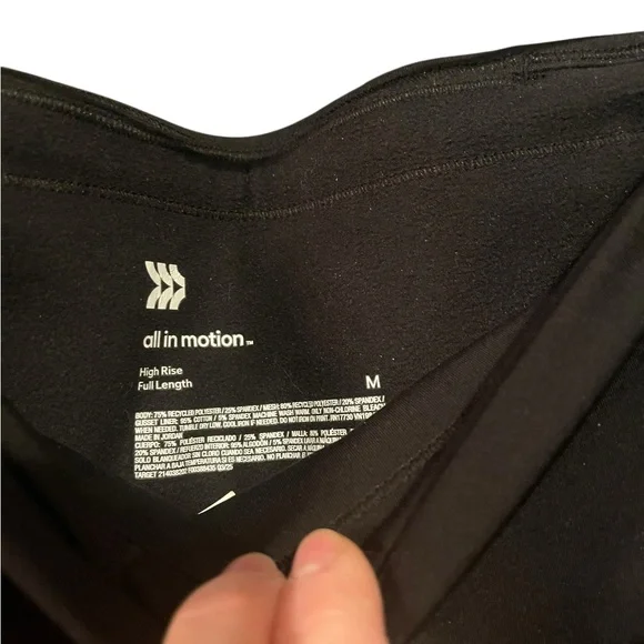 All in Motion Women's Black Fleece Lined Leggings - Picture 3 of 3